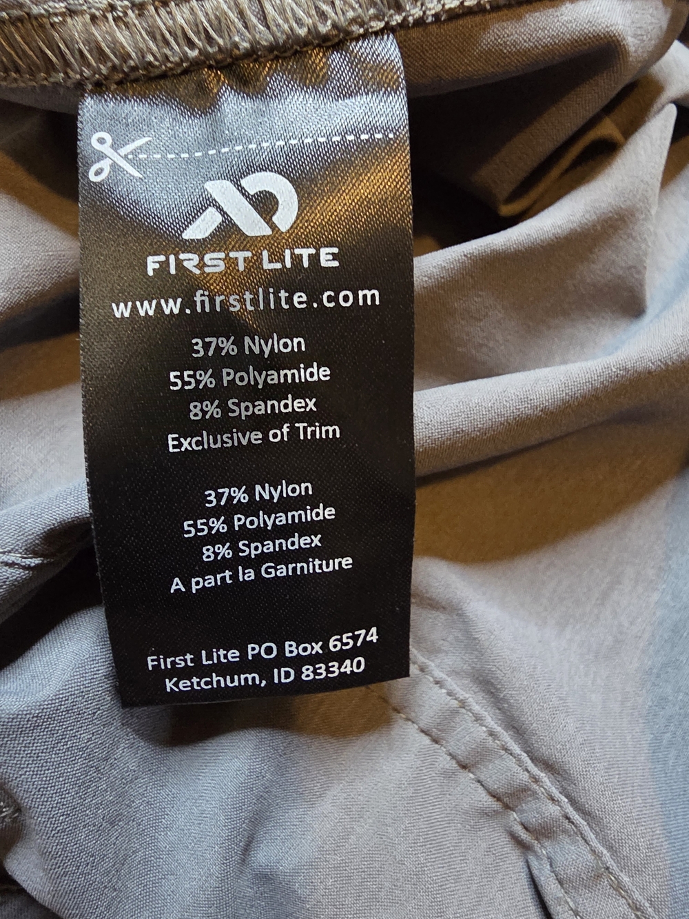 First Lite Gray Men's Hybrid Outdoor Shorts - Picture 8 of 8